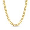 Thumbnail Image 4 of 5.5mm Diamond-Cut Reversible Curb Chain Necklace in Hollow 10K Two-Tone Gold - 24"