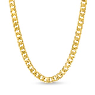 5.5mm Diamond-Cut Reversible Curb Chain Necklace in Hollow 10K Two-Tone Gold