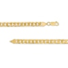 5.5mm Diamond-Cut Reversible Curb Chain Necklace in Hollow 10K Two-Tone Gold