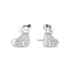 Disney Treasures Up 0.085 CT. T.W. Diamond Dug Stud Earrings in Sterling Silver and 10K Rose Gold