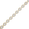 Thumbnail Image 0 of 0.95 CT. T.W. Pear-Shaped Multi-Diamond Line Bracelet in 10K Gold