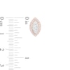 Thumbnail Image 2 of 0.45 CT. T.W. Marquise Multi-Diamond Frame Stud Earrings in 10K Rose Gold