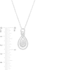 0.45 CT. T.W. Pear-Shaped Multi-Diamond Double Infinity Frame Pendant in 10K White Gold