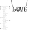 Disney Treasures The Nightmare Before Christmas 0.145 CT. T.W. Black Diamond "LOVE" Necklace in Sterling Silver