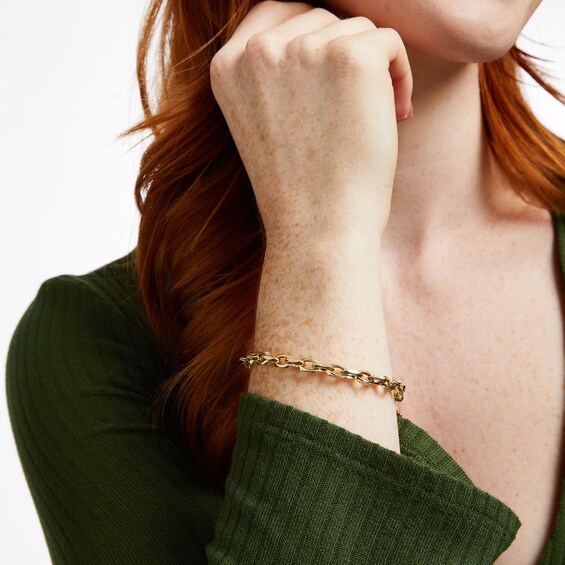 2.2mm Cable Chain Bracelet in Hollow 14K Gold - 7.5"