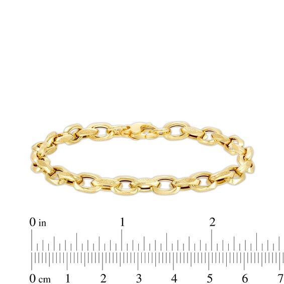 2.2mm Cable Chain Bracelet in Hollow 14K Gold - 7.5"