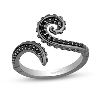 Enchanted Disney Villains Ursula 0.18 CT. T.W. Black Diamond Tentacle Ring in Sterling Silver with Black Rhodium