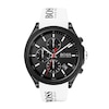 Thumbnail Image 0 of Men's Hugo Boss Velocity Two-Tone Silicone Strap Chronograph Watch with Black Dial (Model: 1513718)