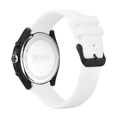 Men's Hugo Boss Velocity Two-Tone Silicone Strap Chronograph Watch with Black Dial (Model: 1513718)