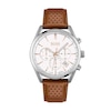 Thumbnail Image 0 of Men's Hugo Boss Champion Chronograph Brown Leather Strap Watch with White Dial (Model: 1513879)