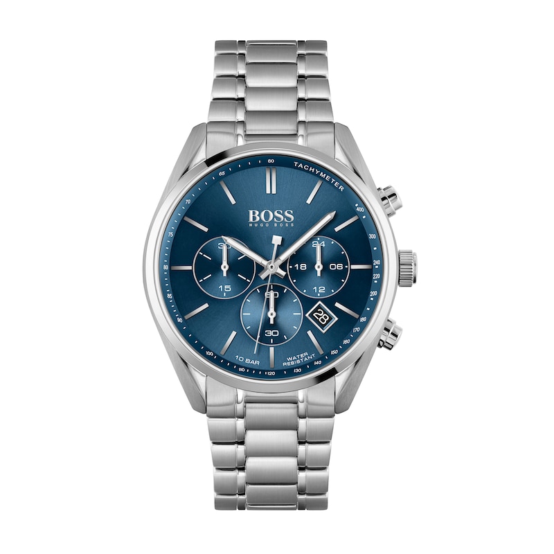 Men's Hugo Boss Champion Chronograph Watch with Blue Dial (Model: 1513818)|Peoples Jewellers