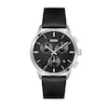 Thumbnail Image 0 of Men's Hugo Boss Dapper Chronograph Black Leather Strap Watch with Black Dial (Model: 1513925)