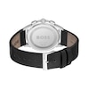Thumbnail Image 2 of Men's Hugo Boss Dapper Chronograph Black Leather Strap Watch with Black Dial (Model: 1513925)