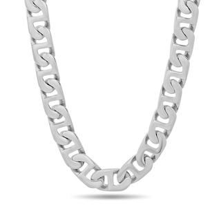 Men's 6.5mm Flat Mariner Chain Necklace in Stainless Steel - 24"