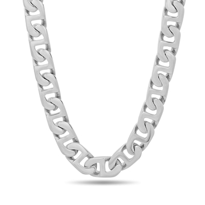 Men's 6.5mm Flat Mariner Chain Necklace in Stainless Steel - 24"