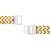 Men's 12.0mm Double Franco Chain Bracelet in Stainless Steel and Yellow Ion Plate - 8.5"