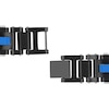 Thumbnail Image 2 of Men's 13.71mm Link Bracelet in Stainless Steel with Black and Blue Ion Plate - 8.5"