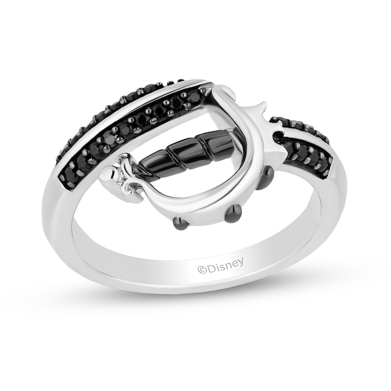 Disney Treasures Pirates of the Caribbean 0.18 CT. T.W. Black Diamond Sword Ring in Sterling Silver|Peoples Jewellers