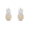 Thumbnail Image 1 of Disney Treasures Lilo and Stitch 0.065 CT. T.W. Diamond Pineapple Stud Earrings in Sterling Silver and 10K Gold