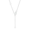 Thumbnail Image 2 of 0.085 CT. T.W. Diamond "JOY" Script Necklace in Sterling Silver – 17.5"