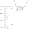 Thumbnail Image 3 of 0.085 CT. T.W. Diamond "JOY" Script Necklace in Sterling Silver – 17.5"