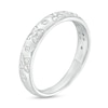 Thumbnail Image 2 of 0.23 CT. T.W. Diamond Alternating Floral Pattern Anniversary Band in 14K White Gold