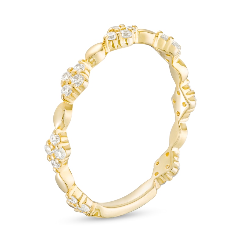 0.23 CT. T.W. Diamond Alternating Anniversary Band in 10K Gold|Peoples Jewellers