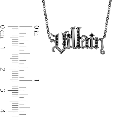 Enchanted Disney Villains 0.18 CT. T.W. Black Diamond "Villain" Necklace in Sterling Silver with Black Rhodium