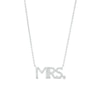 Thumbnail Image 0 of 0.085 CT. T.W. Diamond "MRS." Script Necklace in Sterling Silver – 17.5"
