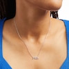 Thumbnail Image 1 of 0.085 CT. T.W. Diamond "MRS." Script Necklace in Sterling Silver – 17.5"