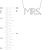 Thumbnail Image 3 of 0.085 CT. T.W. Diamond "MRS." Script Necklace in Sterling Silver – 17.5"