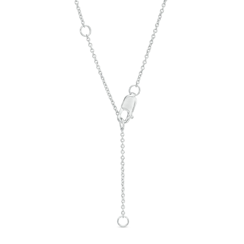 0.085 CT. T.W. Diamond "HOPE" Script Necklace in Sterling Silver – 17.69"|Peoples Jewellers