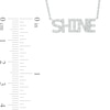 Thumbnail Image 3 of 0.085 CT. T.W. Diamond "SHINE" Script Necklace in Sterling Silver – 17.78"