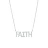 0.085 CT. T.W. Diamond "FAITH" Script Necklace in Sterling Silver – 17.76"