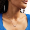 Thumbnail Image 1 of 0.085 CT. T.W. Diamond "FAITH" Script Necklace in Sterling Silver – 17.76"