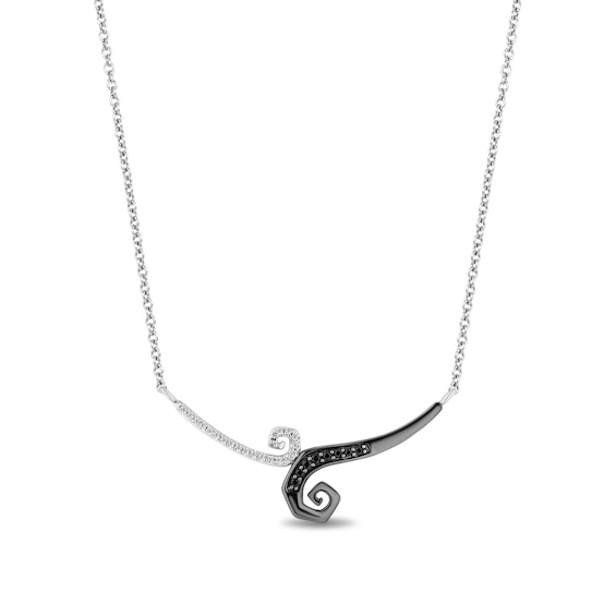 Disney Treasures The Nightmare Before Christmas Diamond Necklace 1/15 ct tw  Sterling Silver & 10K Rose Gold 19