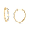 0.40 CT. T.W. Diamond Four Stone Hoop Earrings in 10K Gold