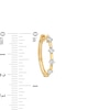 Thumbnail Image 2 of 0.40 CT. T.W. Diamond Four Stone Hoop Earrings in 10K Gold