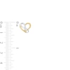 0.085 CT. T.W. Diamond Infinity Heart Interlocking Stud Earrings in Sterling Silver and 14K Gold Plate