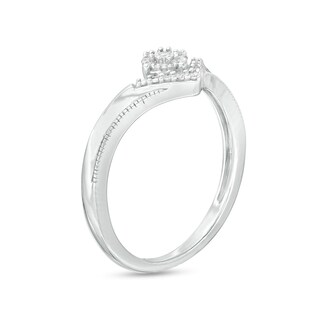 0.065 CT. T.W. Multi-Diamond Chevron Ring in Sterling Silver