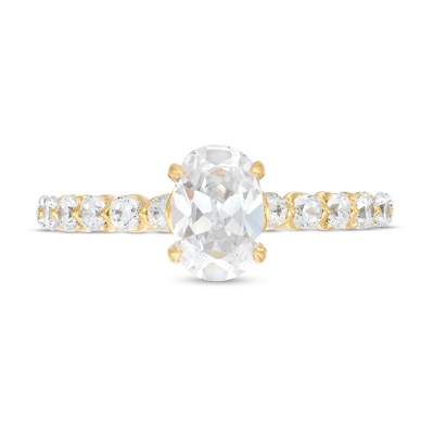 1.50 CT. T.W. Oval Certified Lab-Created Diamond Engagement Ring in 14K Gold (F/VS2)