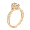 Thumbnail Image 2 of 1.00 CT. T.W. Oval Certified Diamond Frame Twist Shank Engagement Ring in 14K Gold (F/SI2)