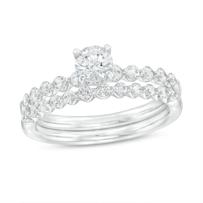 1.00 CT. T.W. Diamond Bridal Set in 14K White Gold (F/SI2)|Peoples Jewellers