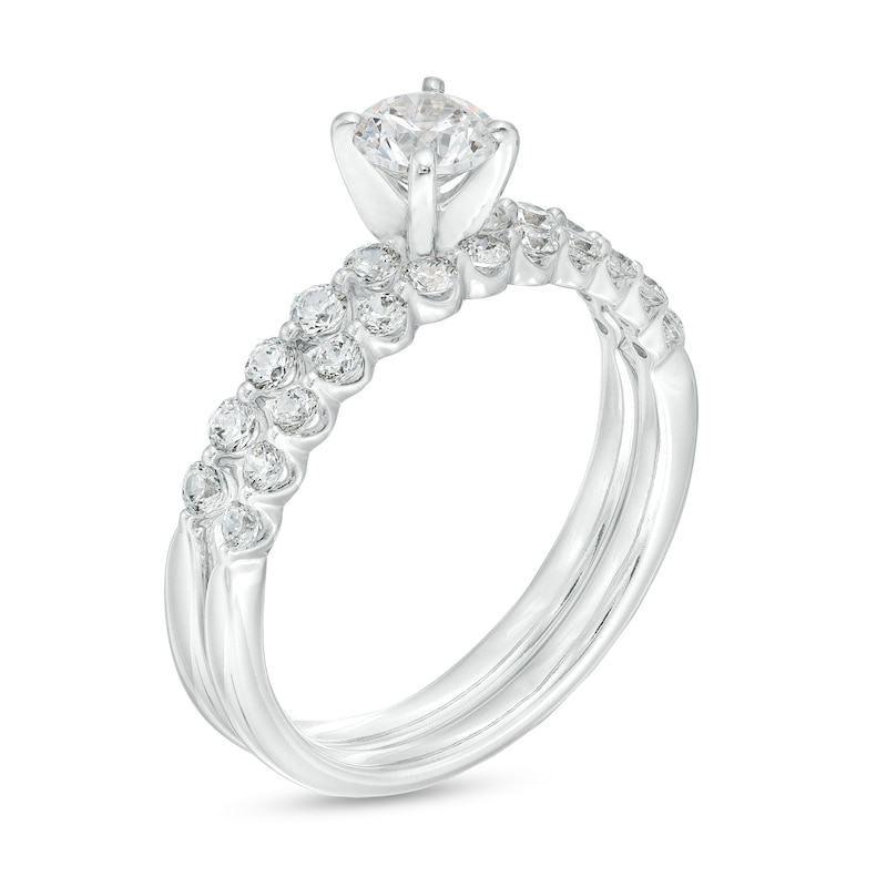 1.00 CT. T.W. Diamond Bridal Set in 14K White Gold (F/SI2)|Peoples Jewellers