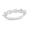 Thumbnail Image 0 of 0.95 CT. T.W. Pear-Shaped Diamond Sideways Five Stone Anniversary Band in 14K White Gold