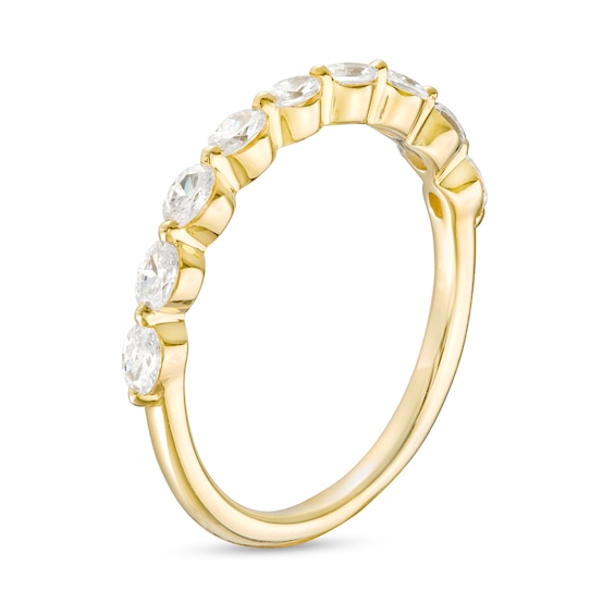 0.47 CT. T.W. Oval Diamond Nine Stone Anniversary Band in 14K Gold