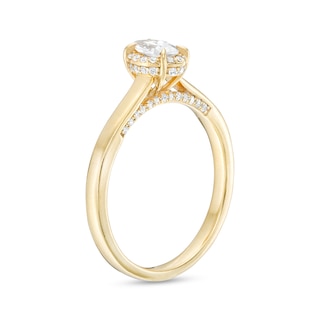 0.45 CT. T.W. Marquise Diamond Frame Engagement Ring in 14K Gold (I/I1)