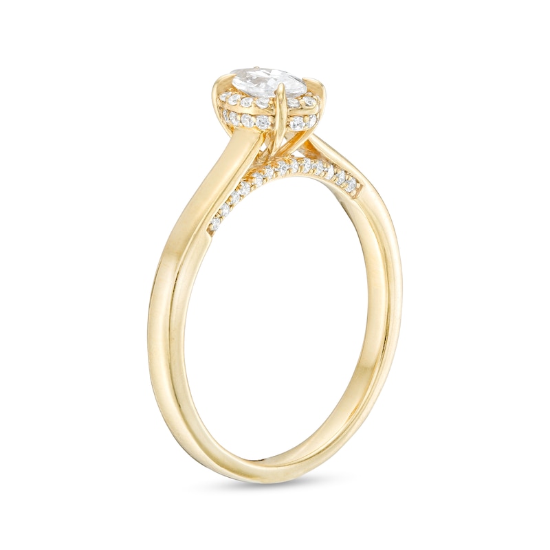 0.45 CT. T.W. Marquise Diamond Frame Engagement Ring in 14K Gold (I/I1)|Peoples Jewellers