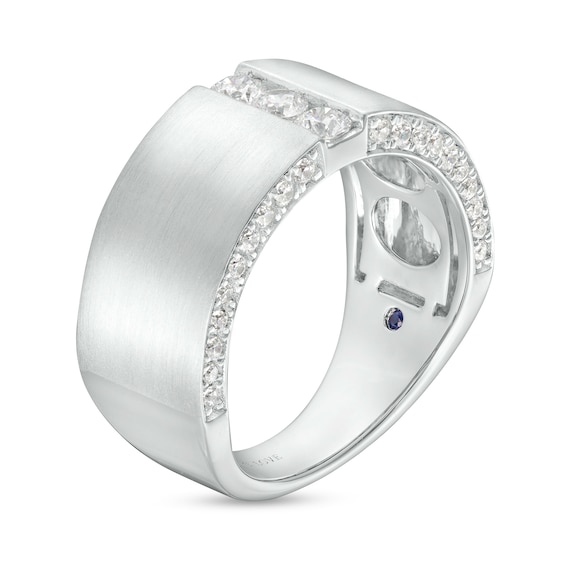 TRUE Lab-Created Diamonds by Vera Wang Love Men's 0.69 CT. T.W. Trio Wedding Band in 14K White Gold (F/VS2)