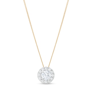 Trouvaille Collection CT. T.W. DeBeers®-Graded Diamond Frame Pendant in 14K Gold (F/I1